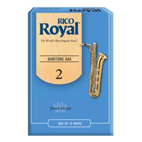 D'Addario Rico RLB1020 Royal Baritone Sax Reeds, Strength 2.0 - 1 Piece